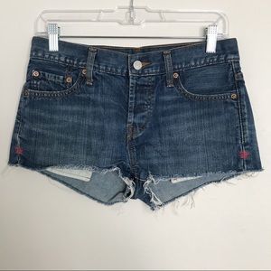 Levi’s 501 Cut Off Button Fly Denim Shorts 25